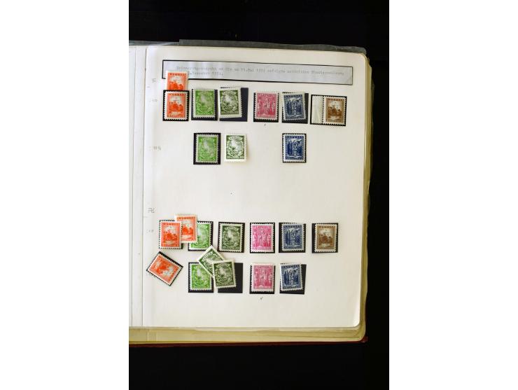 1934/37, very interesting unused and used collection ex Mi.-No. 232-261, containing multiples, plate flaws, perforation and w