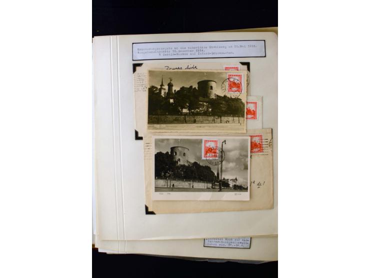 1934/37, very interesting unused and used collection ex Mi.-No. 232-261, containing multiples, plate flaws, perforation and w
