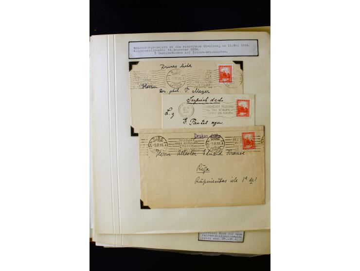 1934/37, very interesting unused and used collection ex Mi.-No. 232-261, containing multiples, plate flaws, perforation and w