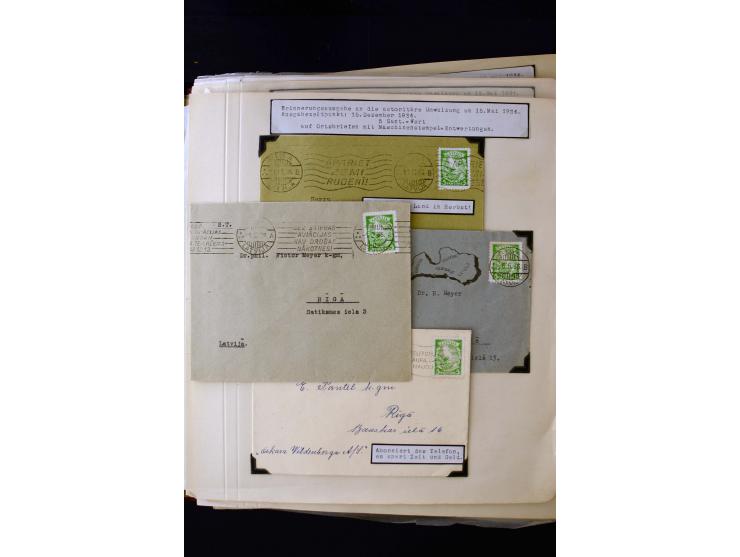 1934/37, very interesting unused and used collection ex Mi.-No. 232-261, containing multiples, plate flaws, perforation and w
