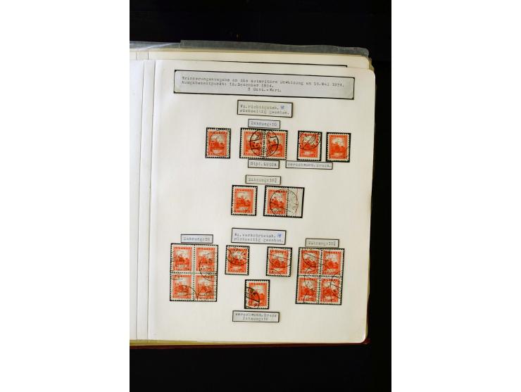 1934/37, very interesting unused and used collection ex Mi.-No. 232-261, containing multiples, plate flaws, perforation and w