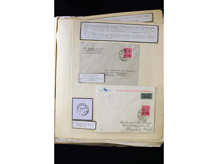 1934/37, very interesting unused and used collection ex Mi.-No. 232-261, containing multiples, plate flaws, perforation and w