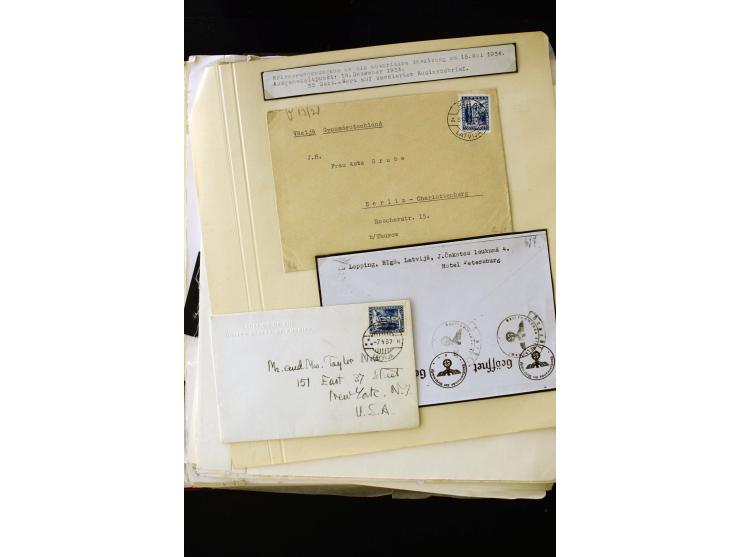 1934/37, very interesting unused and used collection ex Mi.-No. 232-261, containing multiples, plate flaws, perforation and w