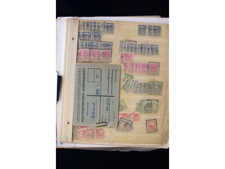 1934/37, very interesting unused and used collection ex Mi.-No. 232-261, containing multiples, plate flaws, perforation and w