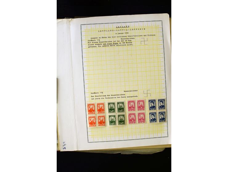 1934/37, very interesting unused and used collection ex Mi.-No. 232-261, containing multiples, plate flaws, perforation and w