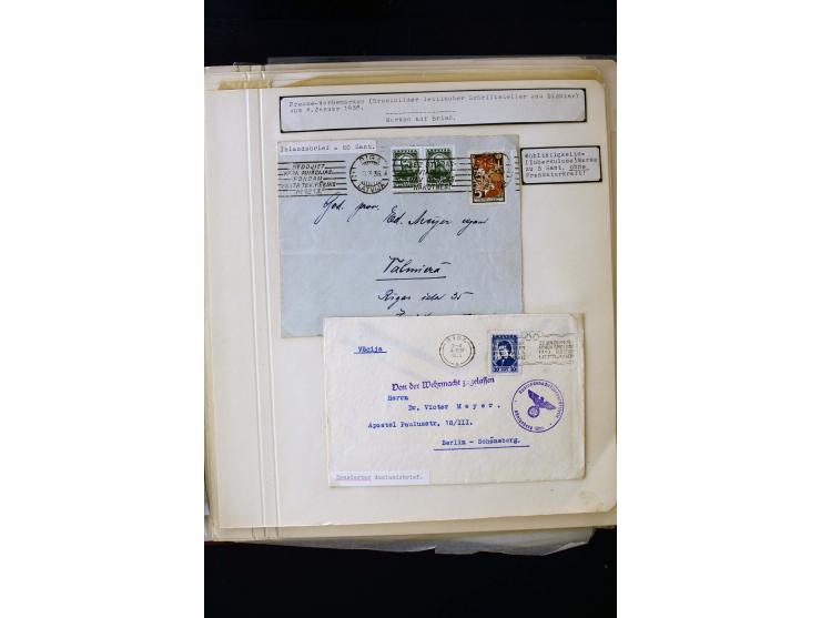1934/37, very interesting unused and used collection ex Mi.-No. 232-261, containing multiples, plate flaws, perforation and w