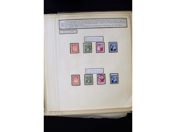 1934/37, very interesting unused and used collection ex Mi.-No. 232-261, containing multiples, plate flaws, perforation and w