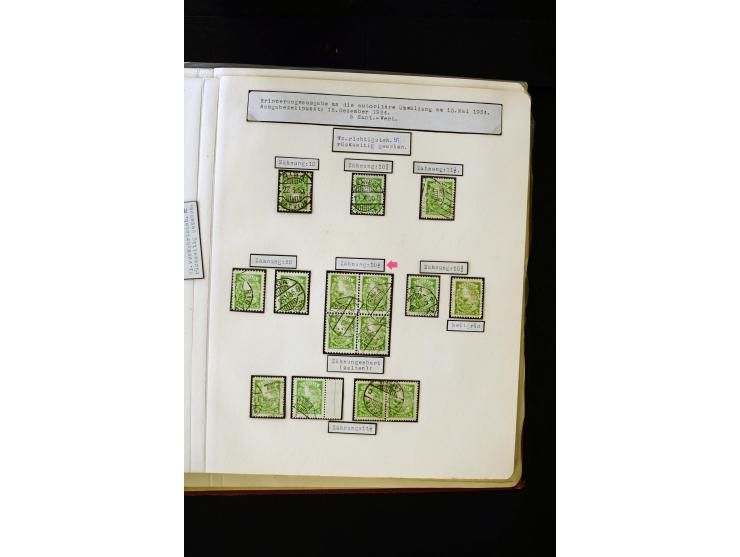 1934/37, very interesting unused and used collection ex Mi.-No. 232-261, containing multiples, plate flaws, perforation and w