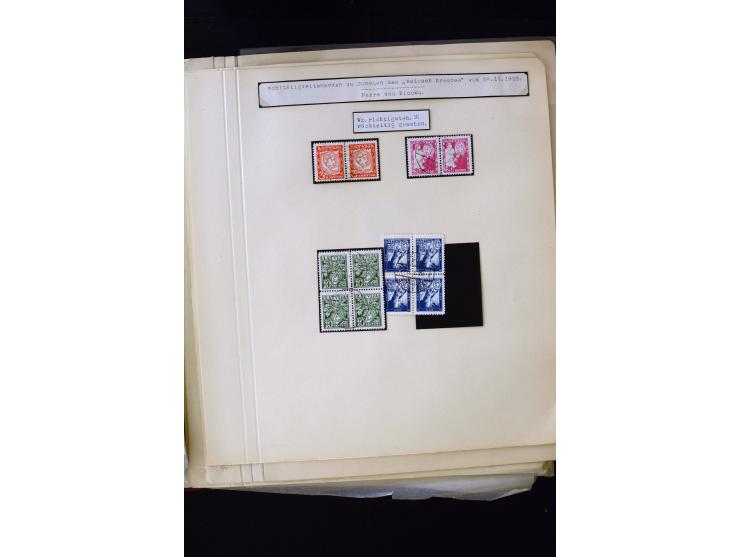 1934/37, very interesting unused and used collection ex Mi.-No. 232-261, containing multiples, plate flaws, perforation and w