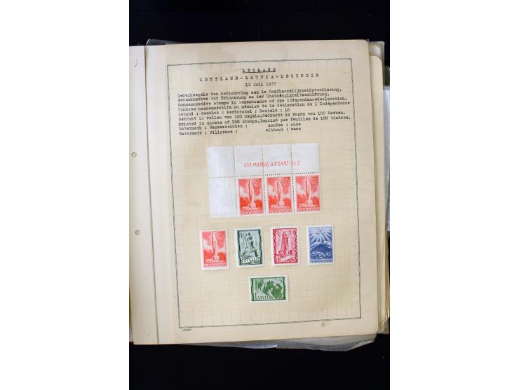 1934/37, very interesting unused and used collection ex Mi.-No. 232-261, containing multiples, plate flaws, perforation and w