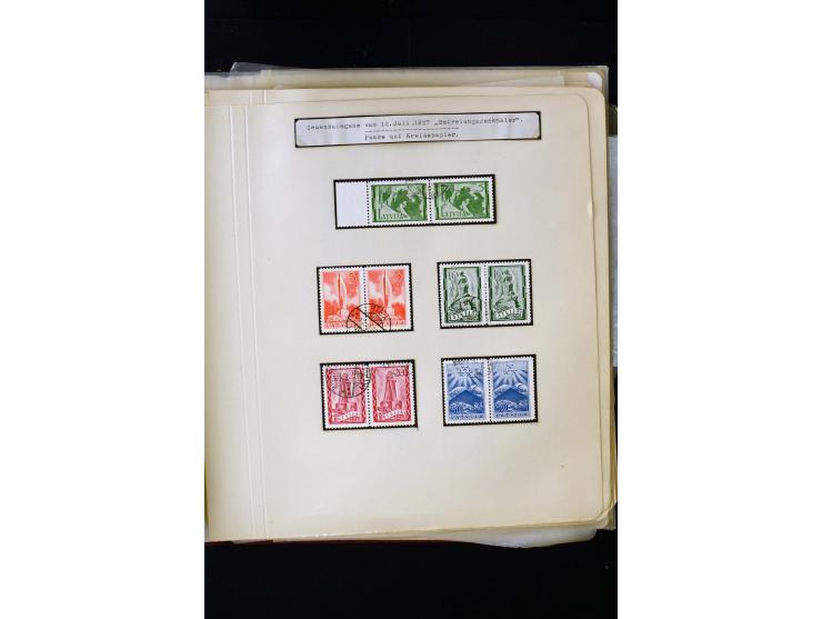 1934/37, very interesting unused and used collection ex Mi.-No. 232-261, containing multiples, plate flaws, perforation and w