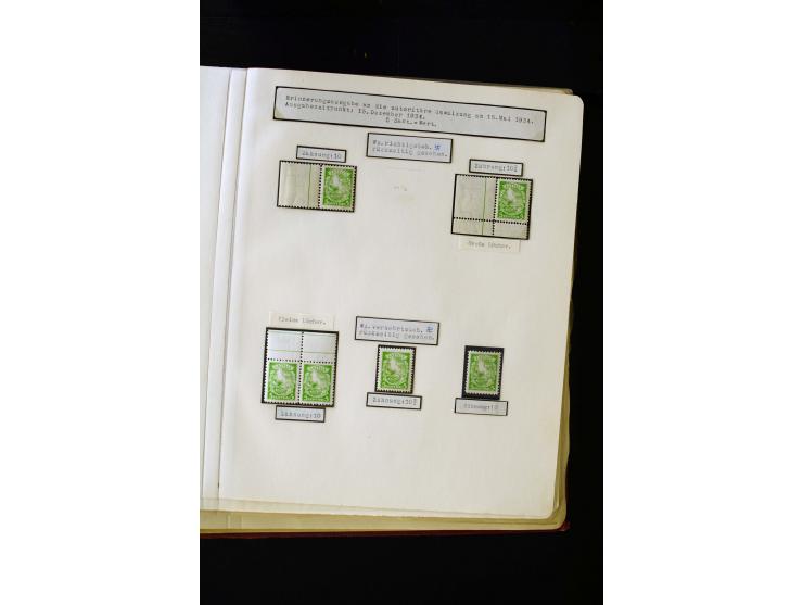 1934/37, very interesting unused and used collection ex Mi.-No. 232-261, containing multiples, plate flaws, perforation and w