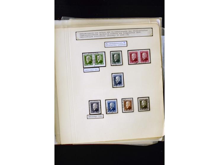 1934/37, very interesting unused and used collection ex Mi.-No. 232-261, containing multiples, plate flaws, perforation and w