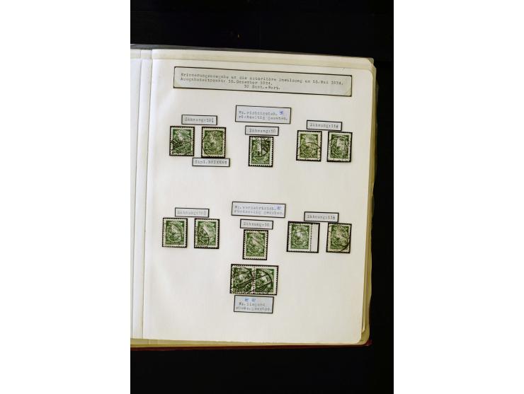 1934/37, very interesting unused and used collection ex Mi.-No. 232-261, containing multiples, plate flaws, perforation and w