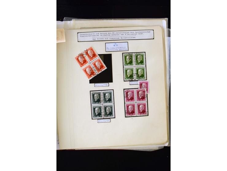 1934/37, very interesting unused and used collection ex Mi.-No. 232-261, containing multiples, plate flaws, perforation and w