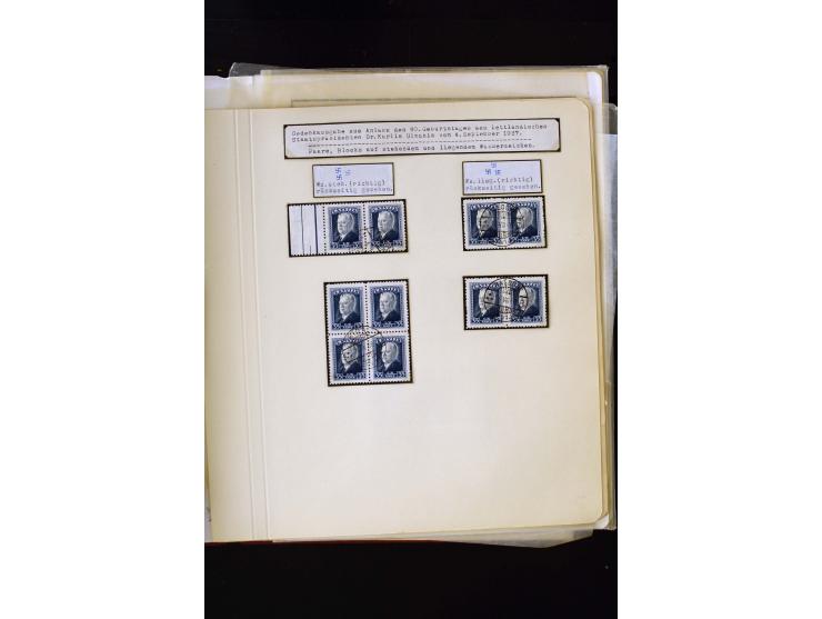 1934/37, very interesting unused and used collection ex Mi.-No. 232-261, containing multiples, plate flaws, perforation and w