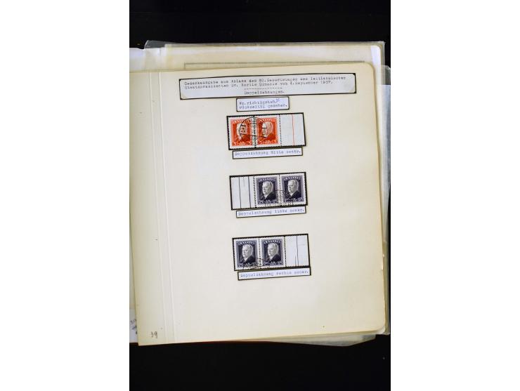 1934/37, very interesting unused and used collection ex Mi.-No. 232-261, containing multiples, plate flaws, perforation and w