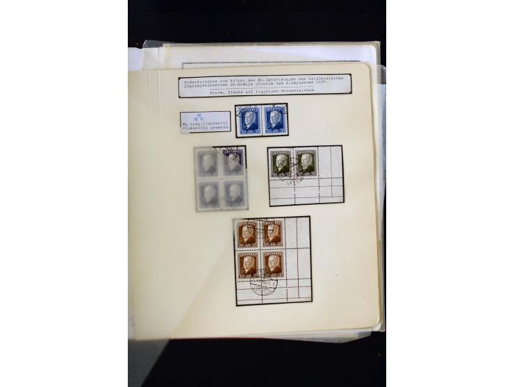 1934/37, very interesting unused and used collection ex Mi.-No. 232-261, containing multiples, plate flaws, perforation and w
