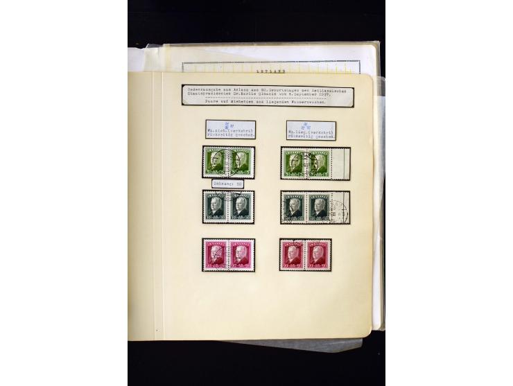 1934/37, very interesting unused and used collection ex Mi.-No. 232-261, containing multiples, plate flaws, perforation and w