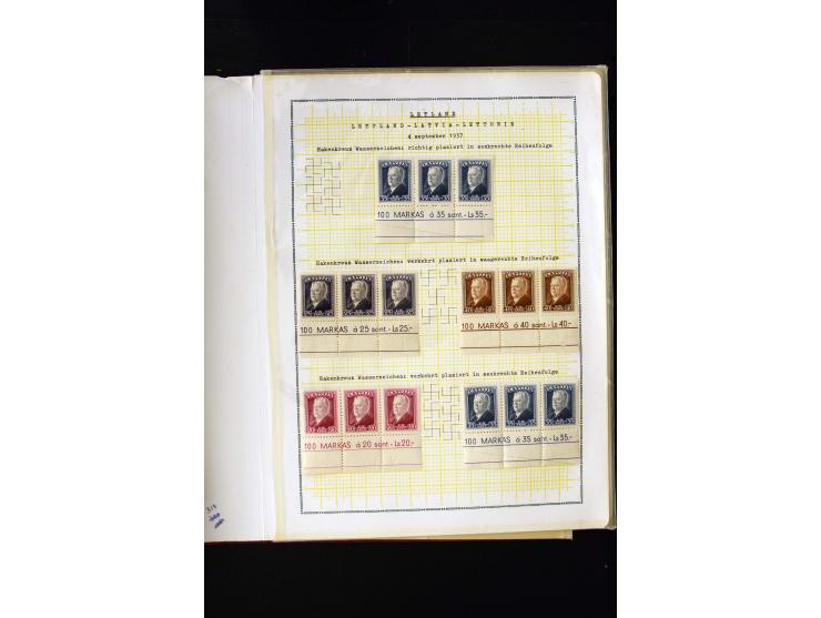 1934/37, very interesting unused and used collection ex Mi.-No. 232-261, containing multiples, plate flaws, perforation and w