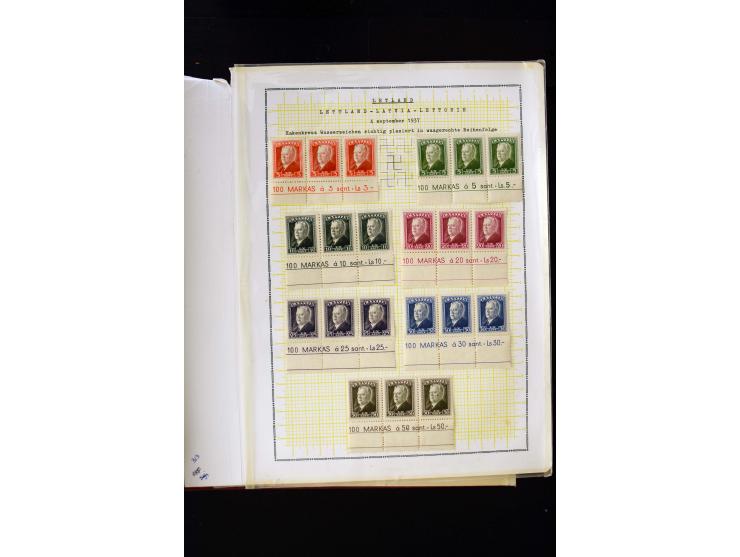 1934/37, very interesting unused and used collection ex Mi.-No. 232-261, containing multiples, plate flaws, perforation and w