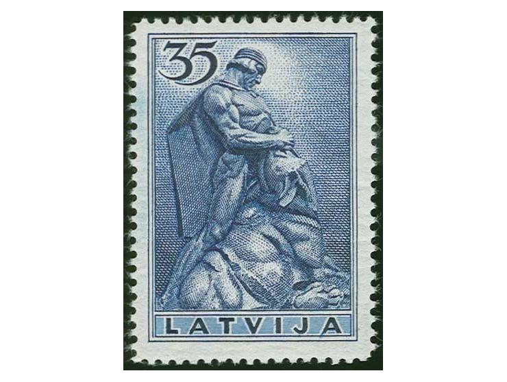 1937, Independence Monuments 35 s. dark blue with upper sheet margin, inverted watermark, unused, scarce, fine, signed Mikuls