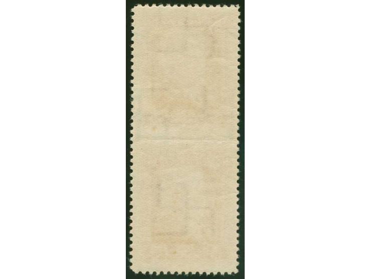 1937, President Ulmanis 3 s. orange/brown, vertical pair horizontally imperforated, unused, scarce, fine