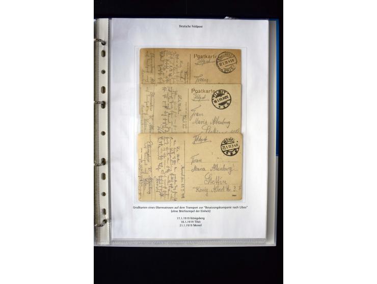 Corps of volunteers: 1918/19, very interesting collection of more than 30 cards and covers including "Baltische Landeswehr" a