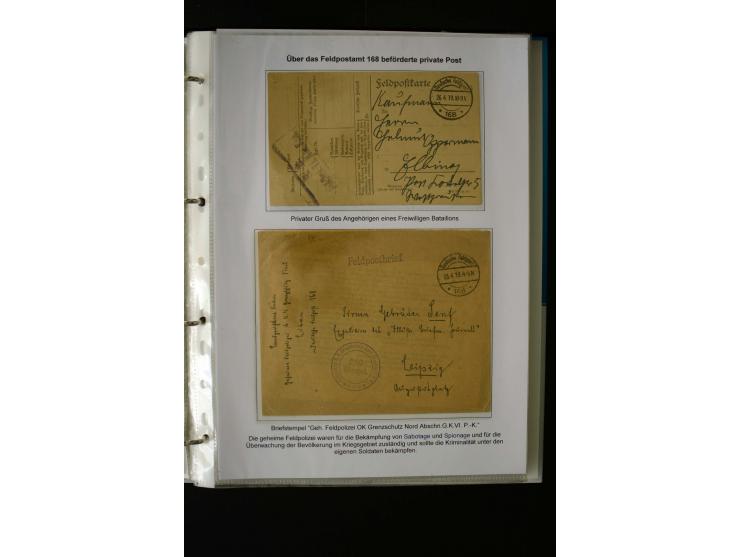Corps of volunteers: 1918/19, very interesting collection of more than 30 cards and covers including "Baltische Landeswehr" a