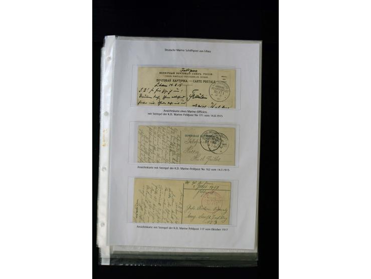 GERMAN POST OFFICES IN LEIPAJA 1st. WORLD WAR: 1914/17, interesting collection with more than 60 cards and covers, mostly nav