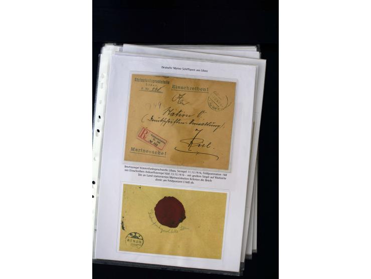 GERMAN POST OFFICES IN LEIPAJA 1st. WORLD WAR: 1914/17, interesting collection with more than 60 cards and covers, mostly nav