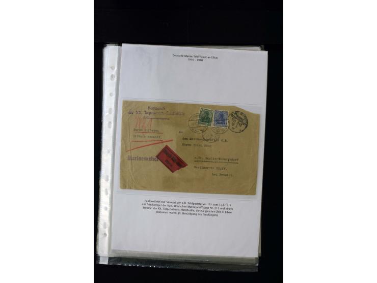 GERMAN POST OFFICES IN LEIPAJA 1st. WORLD WAR: 1914/17, interesting collection with more than 60 cards and covers, mostly nav