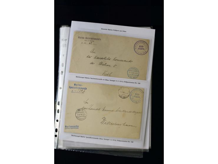 GERMAN POST OFFICES IN LEIPAJA 1st. WORLD WAR: 1914/17, interesting collection with more than 60 cards and covers, mostly nav