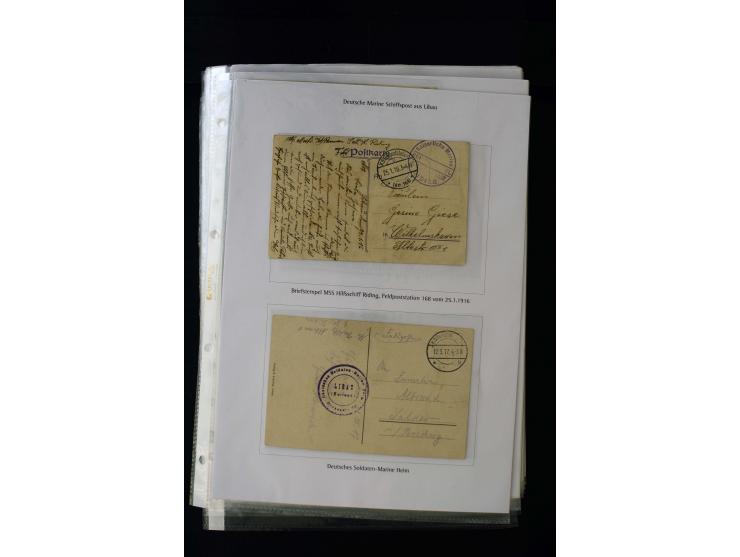 GERMAN POST OFFICES IN LEIPAJA 1st. WORLD WAR: 1914/17, interesting collection with more than 60 cards and covers, mostly nav