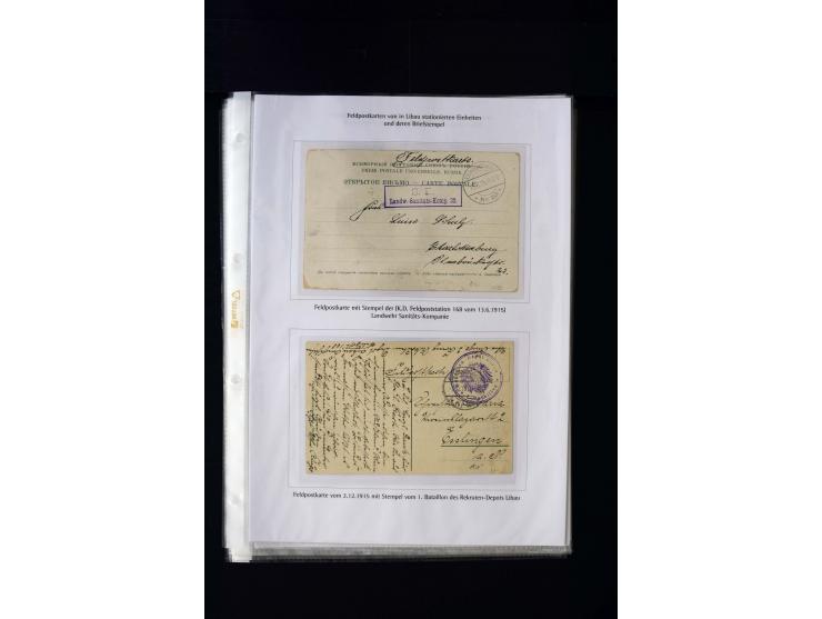 GERMAN POST OFFICES IN LEIPAJA 1st. WORLD WAR: 1914/17, interesting collection with more than 60 cards and covers, mostly nav