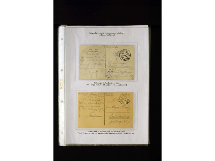 GERMAN POST OFFICES IN LEIPAJA 1st. WORLD WAR: 1914/17, interesting collection with more than 60 cards and covers, mostly nav
