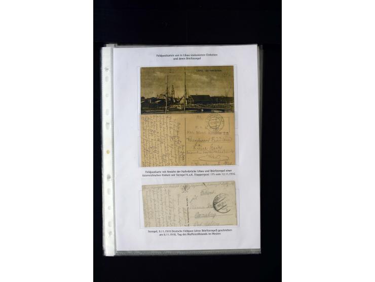 GERMAN POST OFFICES IN LEIPAJA 1st. WORLD WAR: 1914/17, interesting collection with more than 60 cards and covers, mostly nav