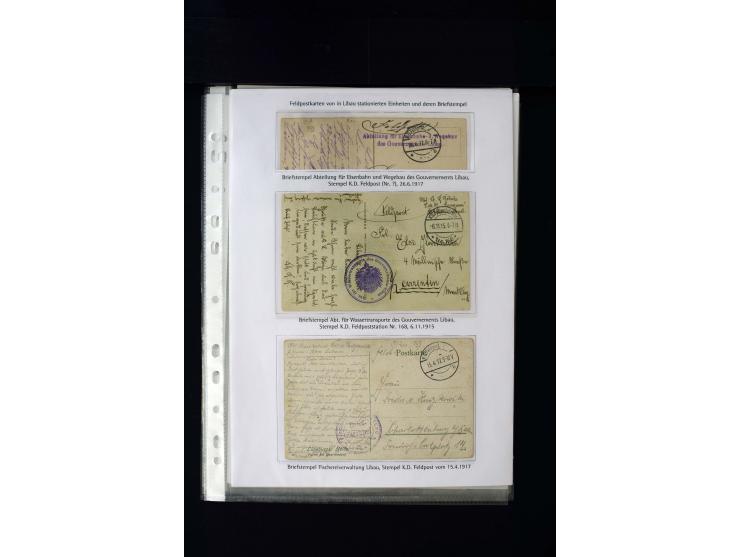 GERMAN POST OFFICES IN LEIPAJA 1st. WORLD WAR: 1914/17, interesting collection with more than 60 cards and covers, mostly nav