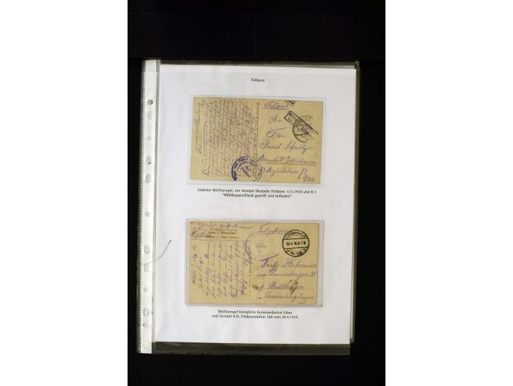 GERMAN POST OFFICES IN LEIPAJA 1st. WORLD WAR: 1914/17, interesting collection with more than 60 cards and covers, mostly nav