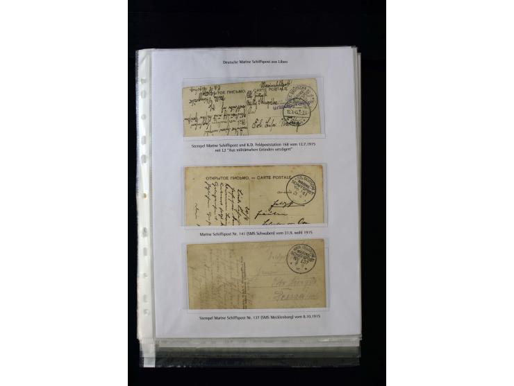 GERMAN POST OFFICES IN LEIPAJA 1st. WORLD WAR: 1914/17, interesting collection with more than 60 cards and covers, mostly nav