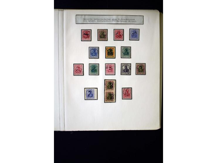 GERMAN FIELD POST ON LATVIAN TERRITORY: 1914/18, interesting collection of Postgebiet Ober-Ost stamps with different field po