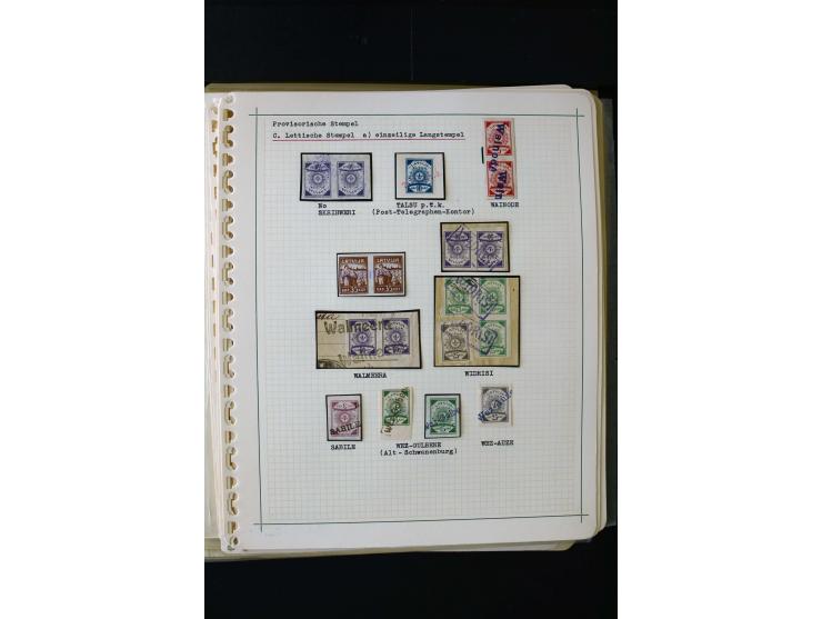 PROVISIONAL CANCELLATIONS: AIZPUTE-ZILUPE, very interesting collection with 50 cards and covers, mostly Riga, but also "Bausk