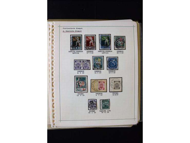 PROVISIONAL CANCELLATIONS: AIZPUTE-ZILUPE, very interesting collection with 50 cards and covers, mostly Riga, but also "Bausk