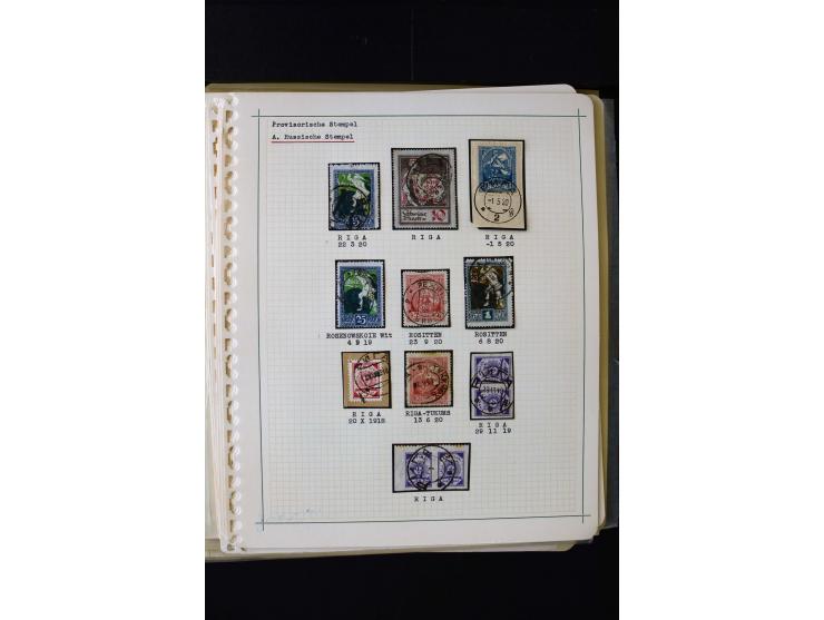 PROVISIONAL CANCELLATIONS: AIZPUTE-ZILUPE, very interesting collection with 50 cards and covers, mostly Riga, but also "Bausk