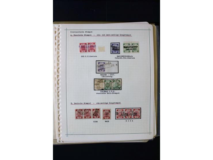 PROVISIONAL CANCELLATIONS: AIZPUTE-ZILUPE, very interesting collection with 50 cards and covers, mostly Riga, but also "Bausk