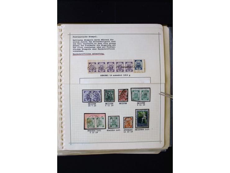 PROVISIONAL CANCELLATIONS: AIZPUTE-ZILUPE, very interesting collection with 50 cards and covers, mostly Riga, but also "Bausk