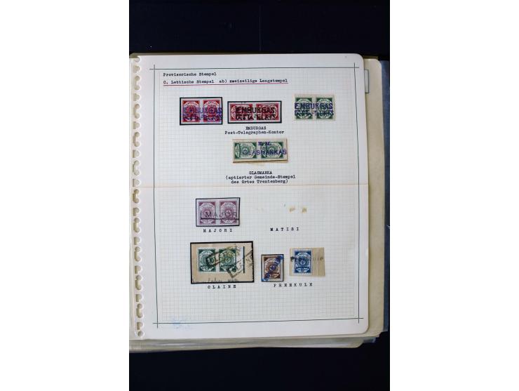 PROVISIONAL CANCELLATIONS: AIZPUTE-ZILUPE, very interesting collection with 50 cards and covers, mostly Riga, but also "Bausk