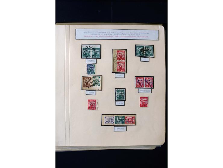 PROVISIONAL CANCELLATIONS: AIZPUTE-ZILUPE, very interesting collection with 50 cards and covers, mostly Riga, but also "Bausk