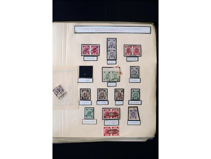 PROVISIONAL CANCELLATIONS: AIZPUTE-ZILUPE, very interesting collection with 50 cards and covers, mostly Riga, but also "Bausk