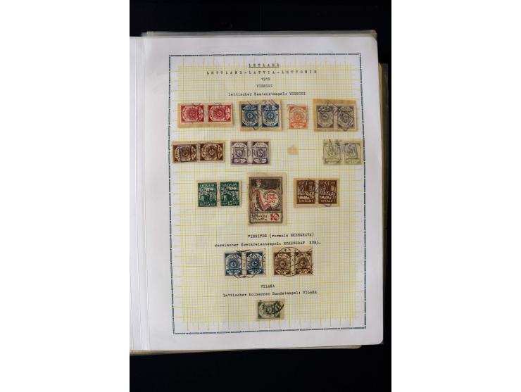 PROVISIONAL CANCELLATIONS: AIZPUTE-ZILUPE, very interesting collection with 50 cards and covers, mostly Riga, but also "Bausk